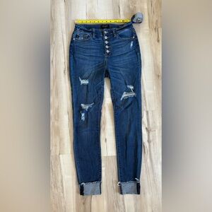 Judy Blue Button Fly Skinny Jeans